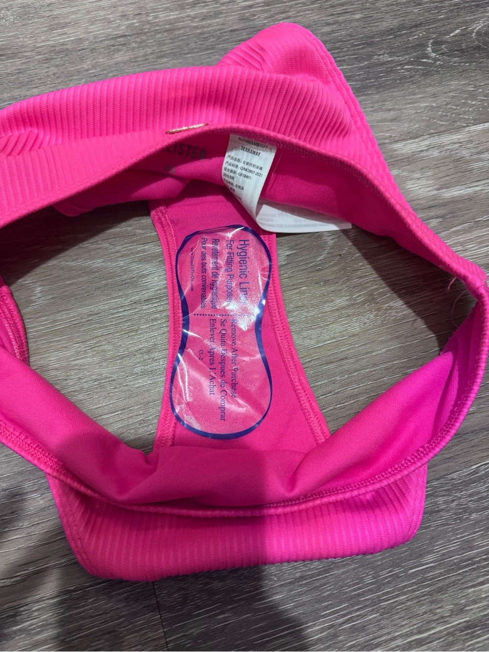 Hollister Hot Pink Ribbed High-Cut Bikini Bottom - Picture 5 of 6